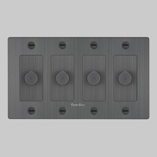 Cross Knurled Dimmer LED Light Switch