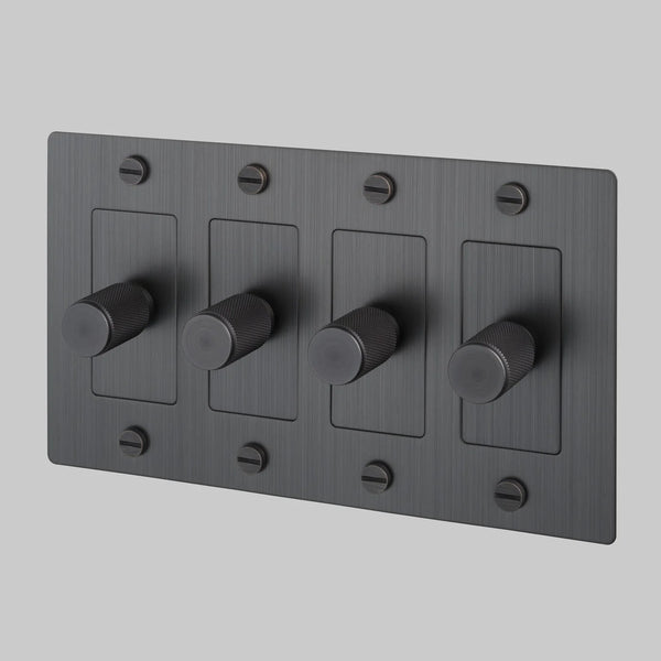 Cross Knurled Dimmer LED Light Switch