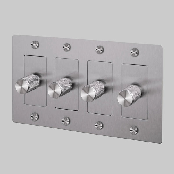 Cross Knurled Dimmer LED Light Switch