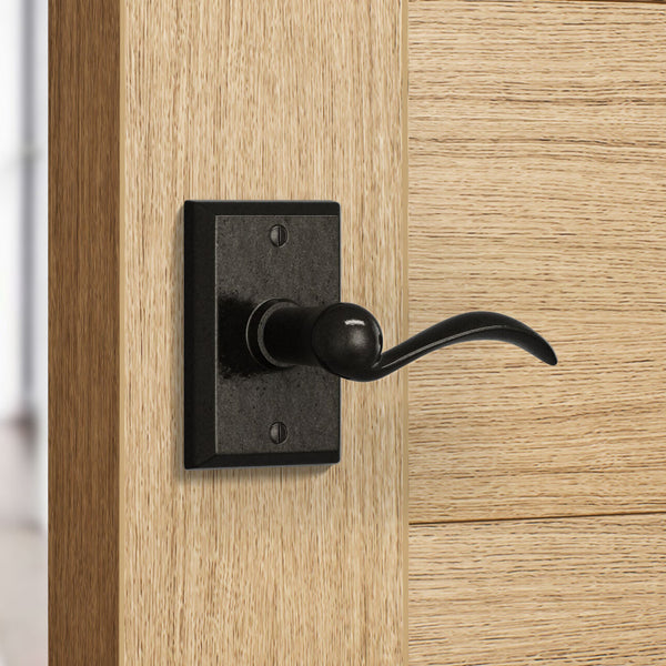 Builder Series Rectangular Beaver Tail Door Lever Set