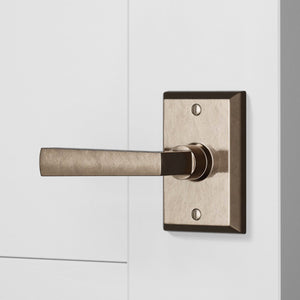 Builder Series Rectangular Reed Door Lever Set