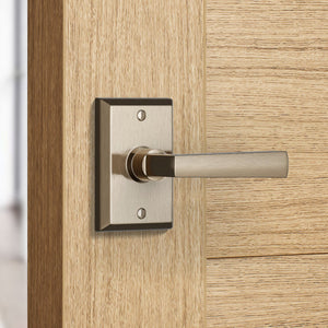 Builder Series Rectangular Reed Door Lever Set