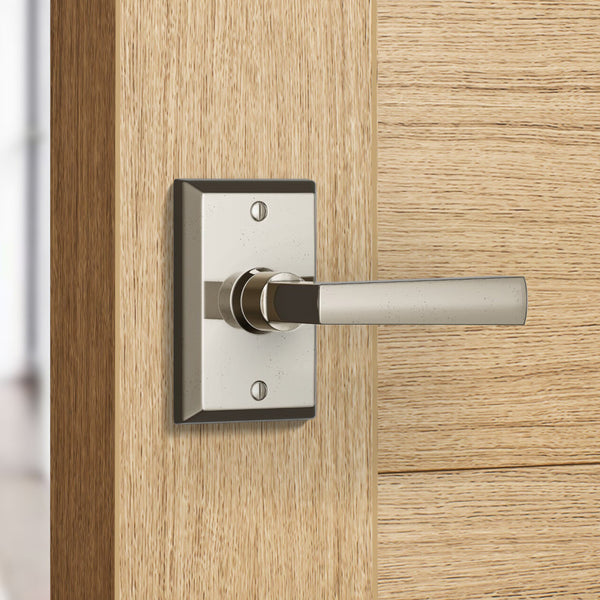 Builder Series Rectangular Reed Door Lever Set