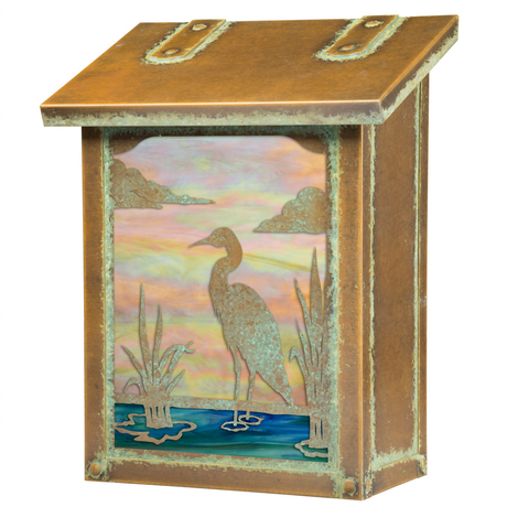 Blue Heron Vertical Mailbox