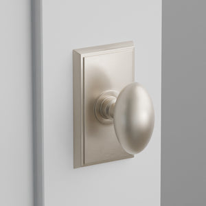 Egg Door Knob on Rectangular Rosette