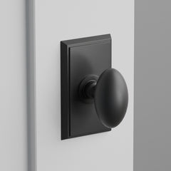 Egg Door Knob on Rectangular Rosette