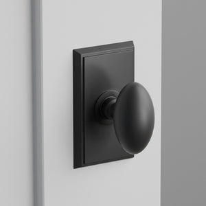 Egg Door Knob on Rectangular Rosette