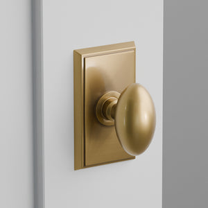 Egg Door Knob on Rectangular Rosette