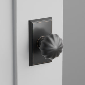 Melon Door Knob on Rectangular Rosette