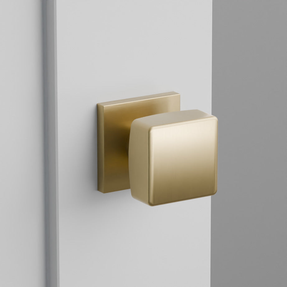 Square Door Knob on Square Rosette