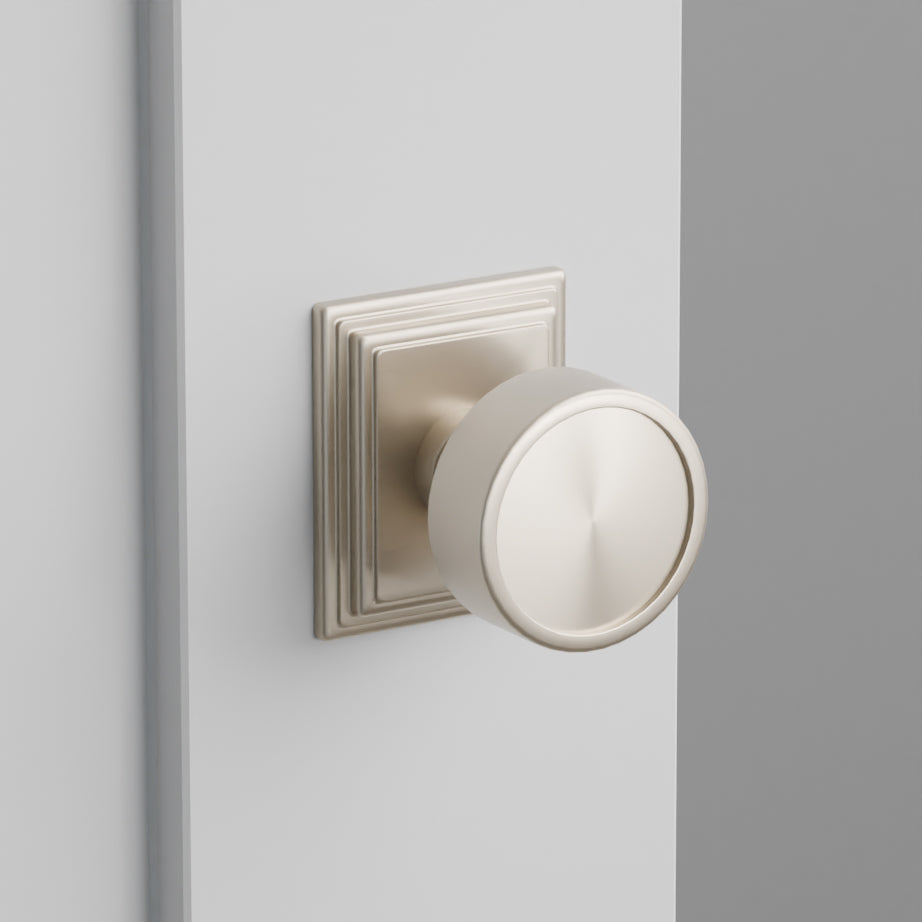 Verve Door Knob on Wilshire Rosette