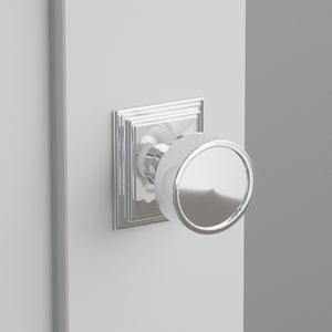 Verve Door Knob on Wilshire Rosette