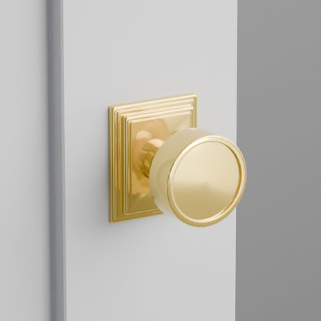 Verve Door Knob on Wilshire Rosette