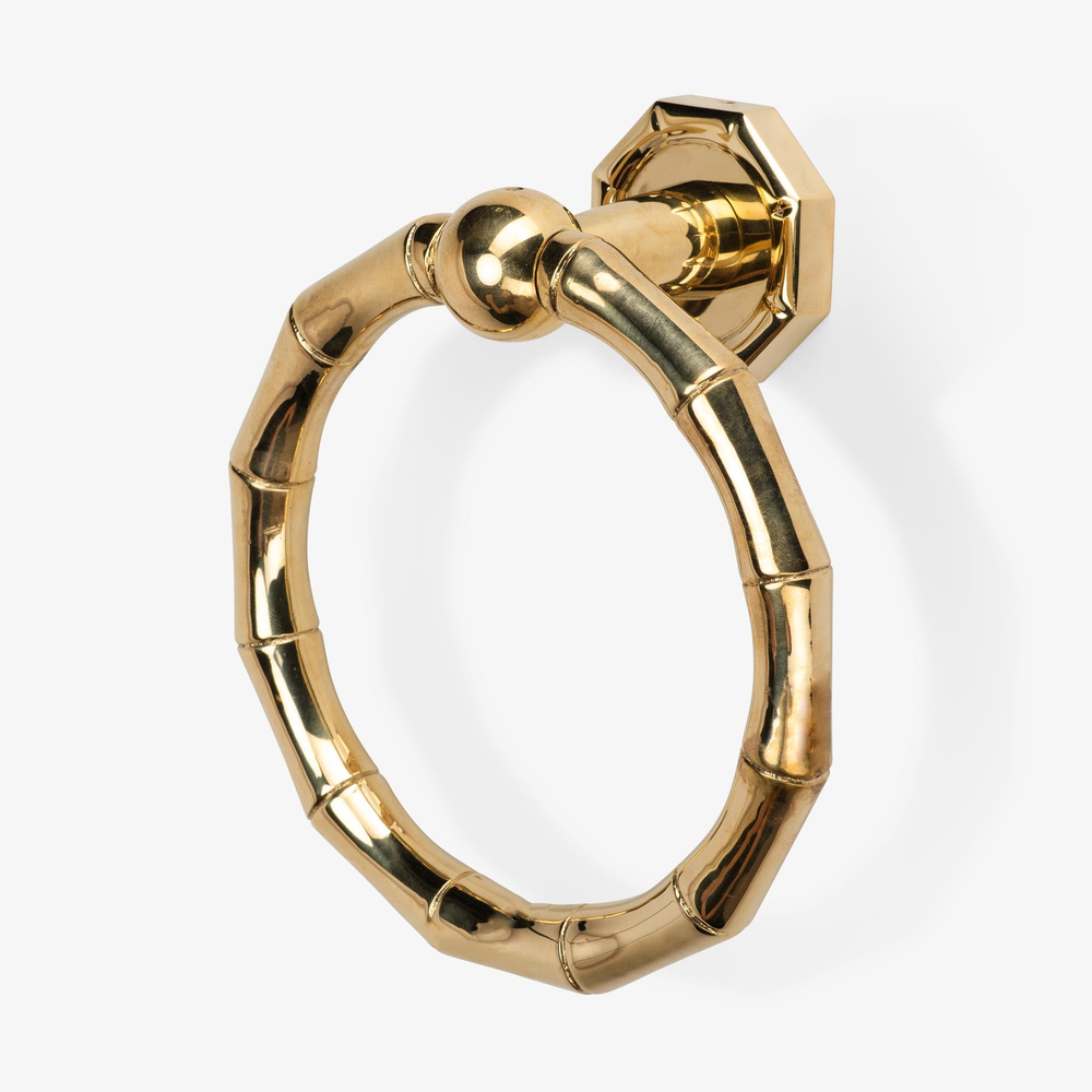 Bamboo Solid Brass Towel Ring