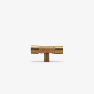 Lexington Leather Wrapped T Cabinet Knob