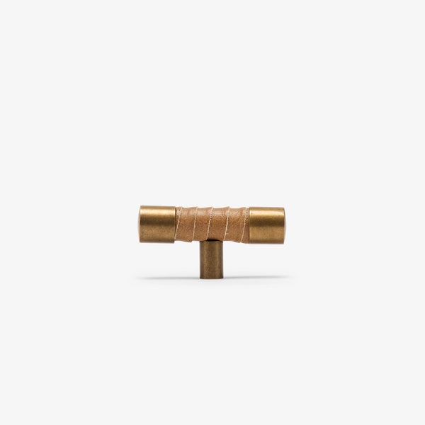 Lexington Leather Wrapped T Cabinet Knob
