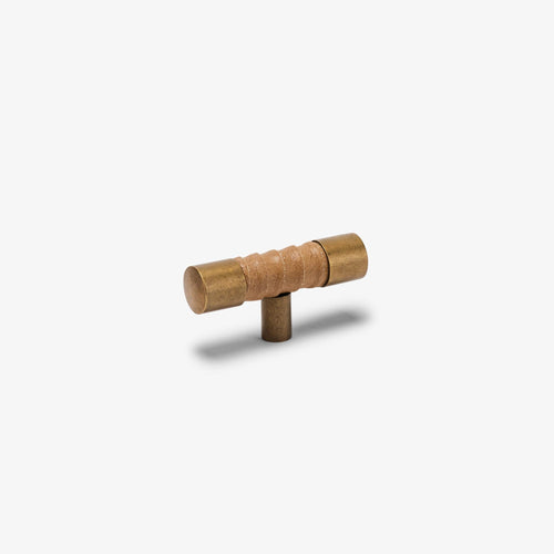 Lexington Leather Wrapped T Cabinet Knob