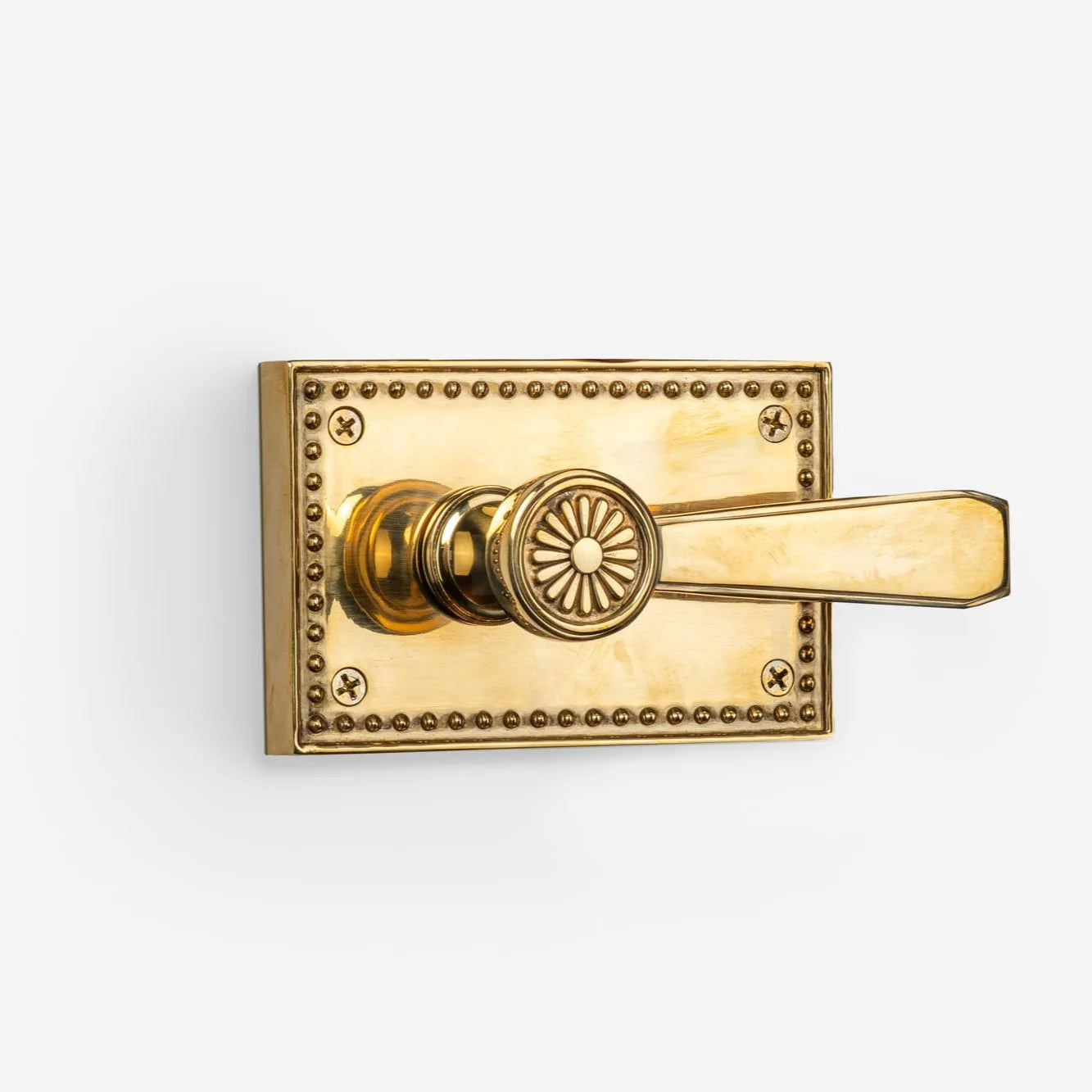 Louis Horizontal Passage Brass Door Lever Set