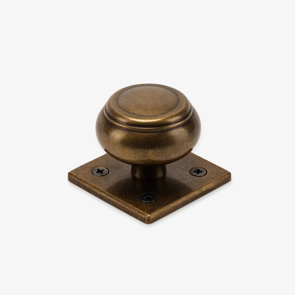 Roanoke Cabinet Knob and Crew Backplate