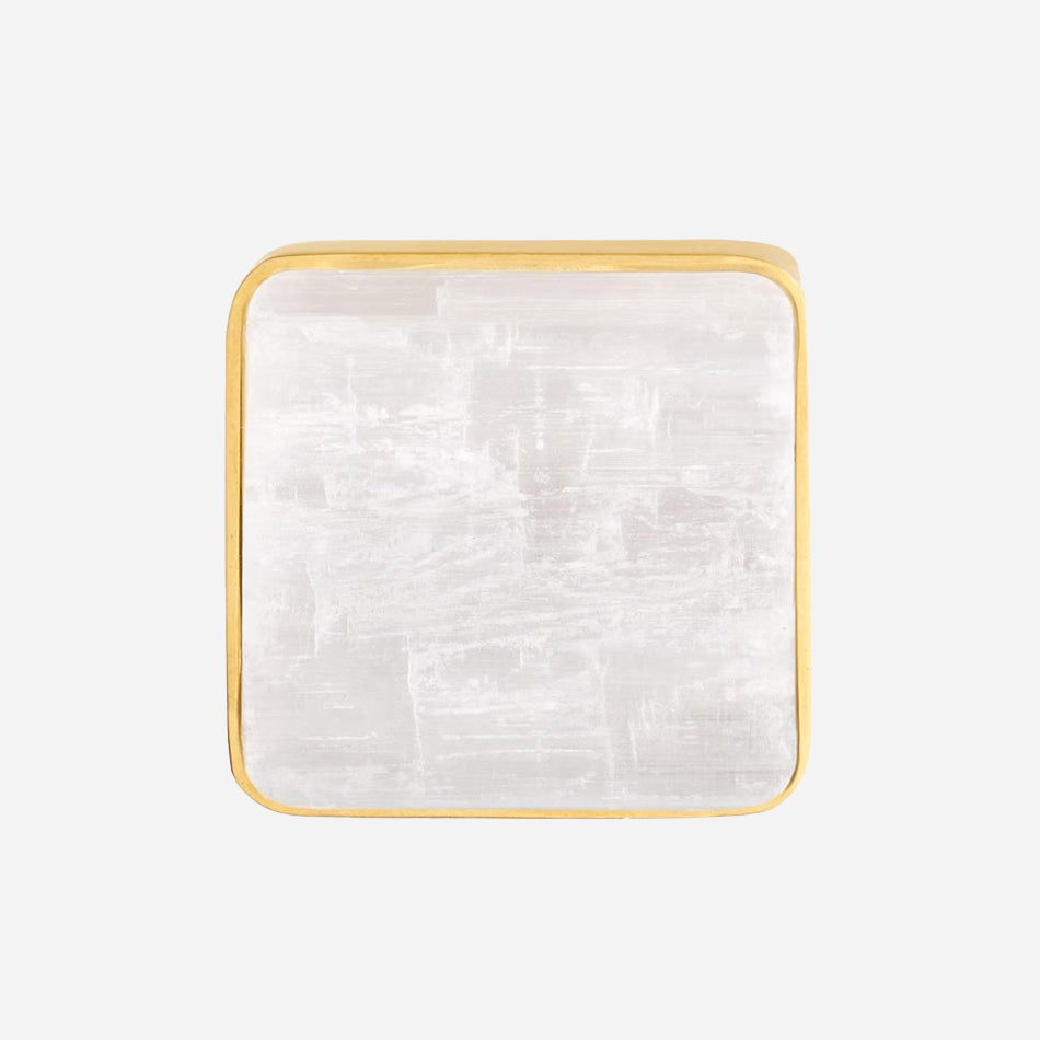 Le Cube Selenite Cabinet Knob