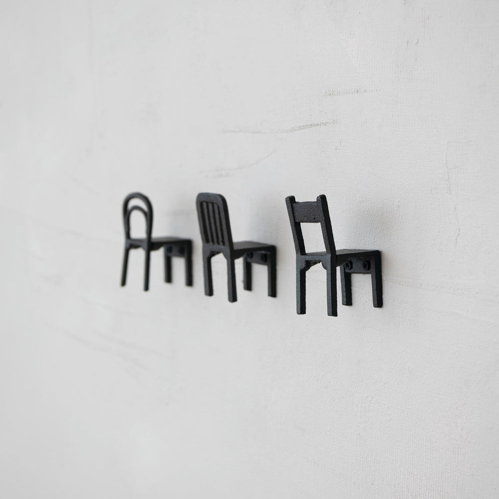 Cast Iron Chair Hooks - Set of 3