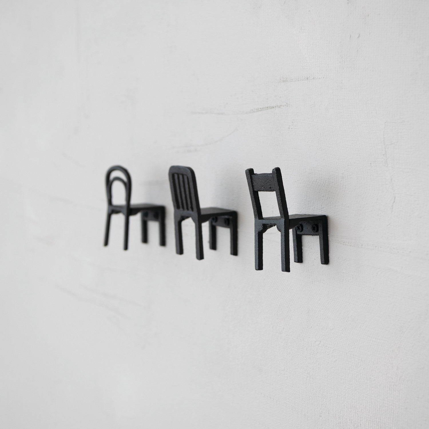 Cast Iron Chair Hooks - Set of 3