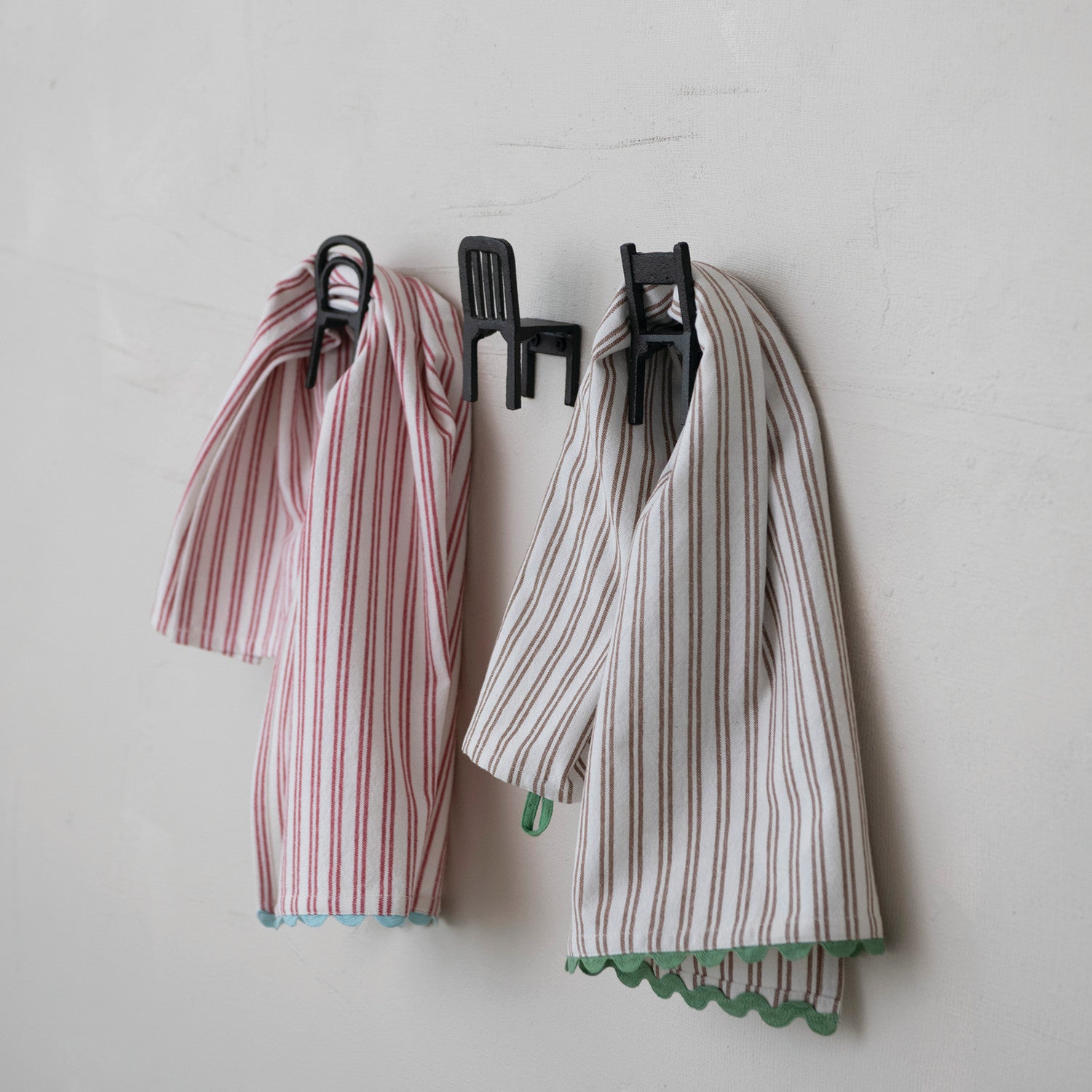 Cast Iron Chair Hooks - Set of 3