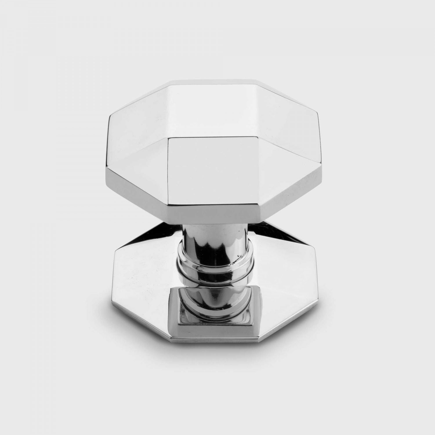 Octagonal Facetted 0684 Cabinet Knob on Rose