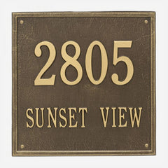 Personalized Square Address Plaque