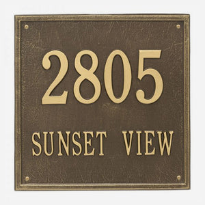 Personalized Square Address Plaque