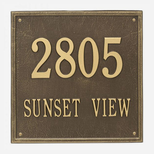 Personalized Square Address Plaque