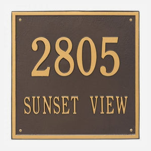Personalized Square Address Plaque