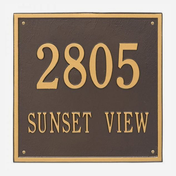 Personalized Square Address Plaque