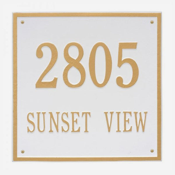 Personalized Square Address Plaque