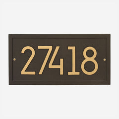 Rectangular Modern Personalized Address Plaque