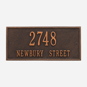 Hartford Two Line Address Plaque