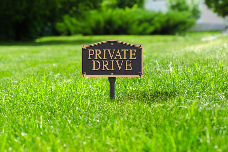 Private Drive Plaque