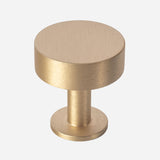 Solid Brass Disc Cabinet Knob