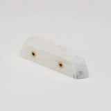 White Carrara Marble Dot Handle [Pair]