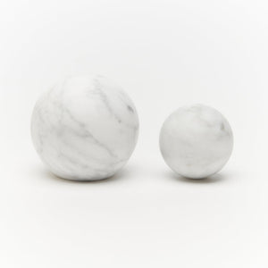 White Carrara Marble Hubble Cabinet Knob