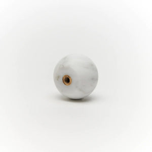 White Carrara Marble Hubble Cabinet Knob