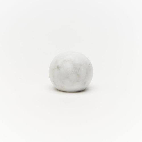 White Carrara Marble Hubble Cabinet Knob
