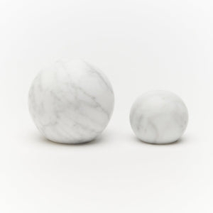 White Carrara Marble Hubble Cabinet Knob