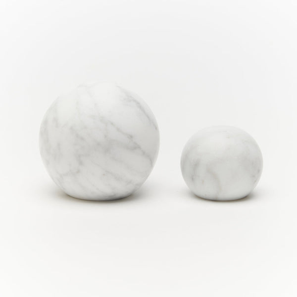 White Carrara Marble Hubble Cabinet Knob