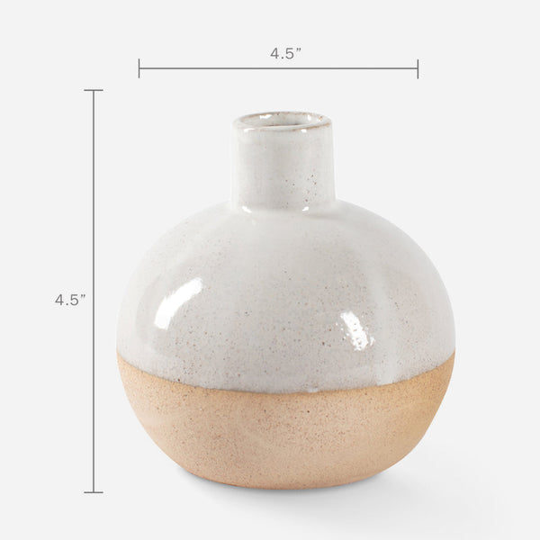 White Artisan Bud Vase