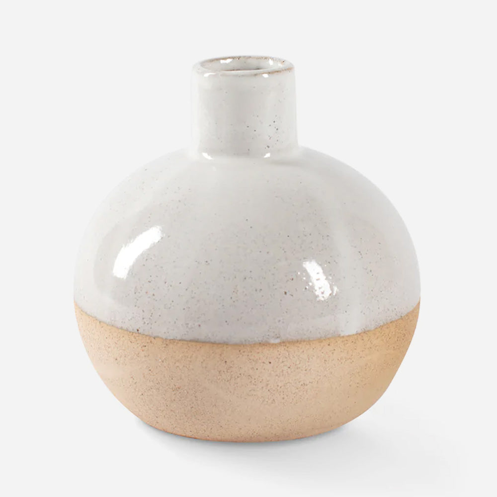 White Artisan Bud Vase