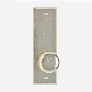 Mushroom Door Knob on Rectangular Escutcheon