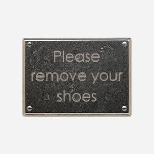 Please Remove Your Shoes Plaque