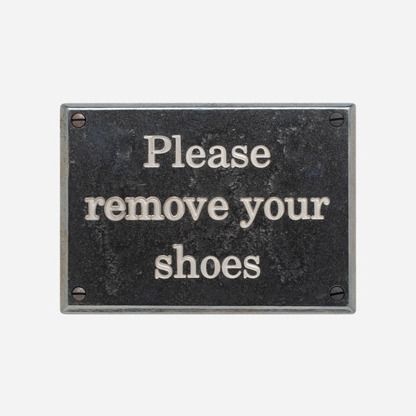 Please Remove Your Shoes Plaque