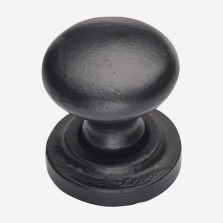 Solid Bronze Round Cabinet Knob with Backplate